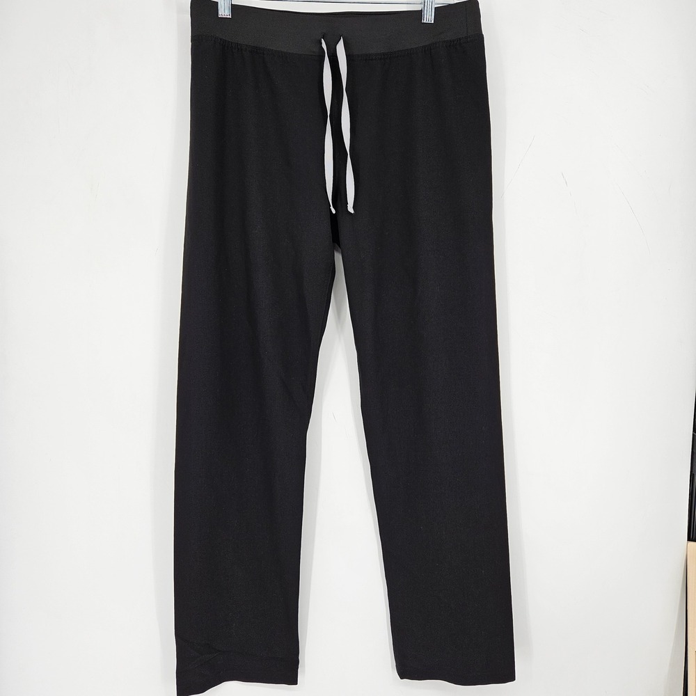 Figs Scrub Pants Womens Medium Tall Livingston Straight Leg Healthcare Black